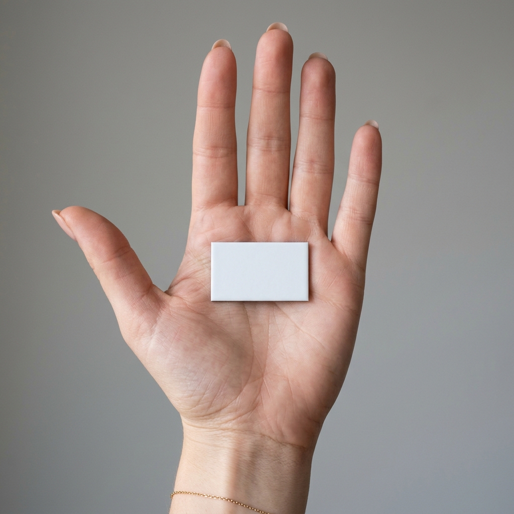 Magnet held in palm
