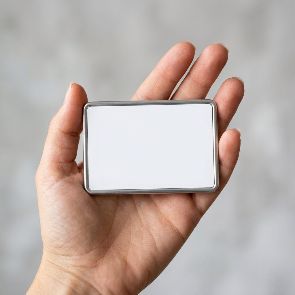 Magnet held in palm