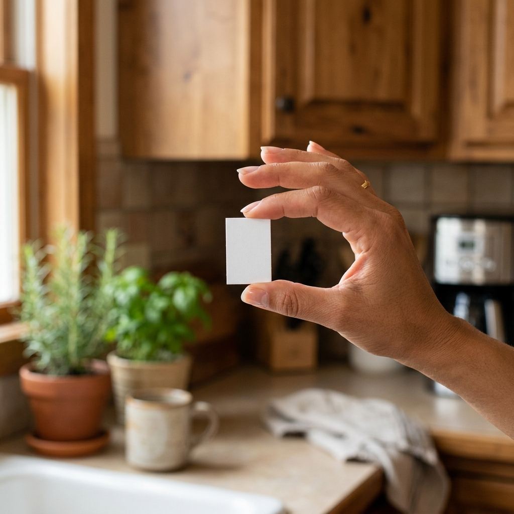 Magnet held between fingers