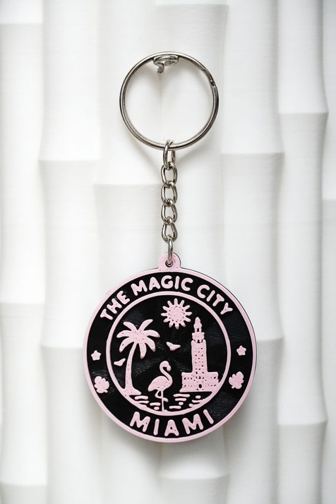 Miami Keychain – Black & Pink - Cirku3D