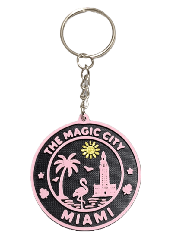 Miami Keychain - Black, Pink & Yellow