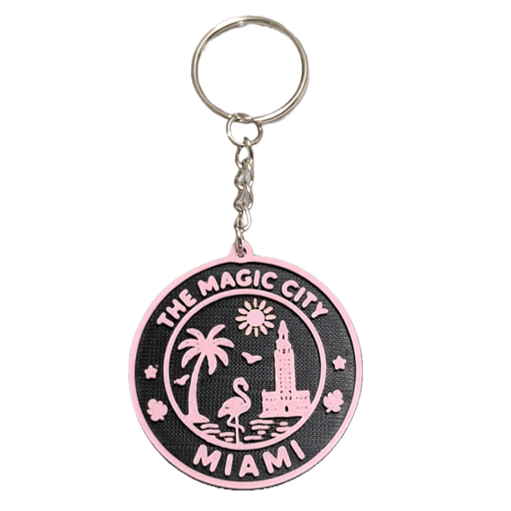 Miami Keychain – Black & Pink - Cirku3D