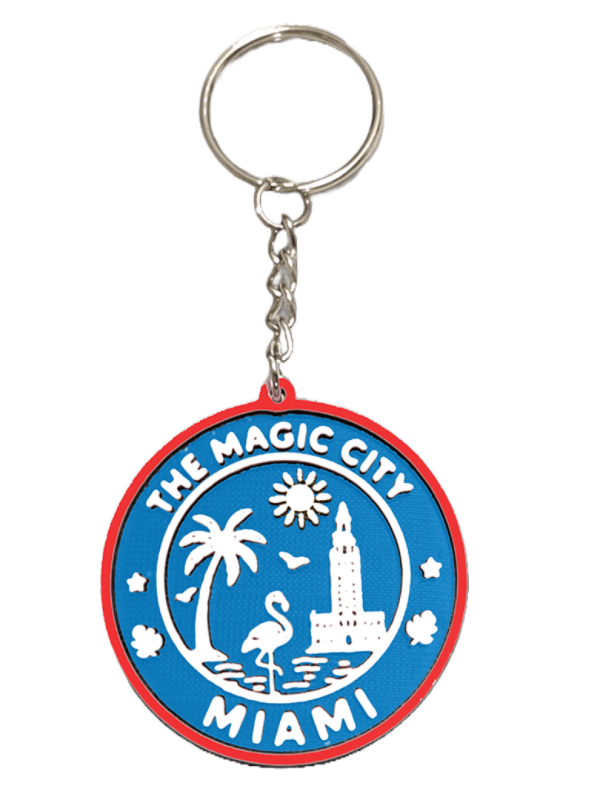 Miami Keychain – Blue, White & Red