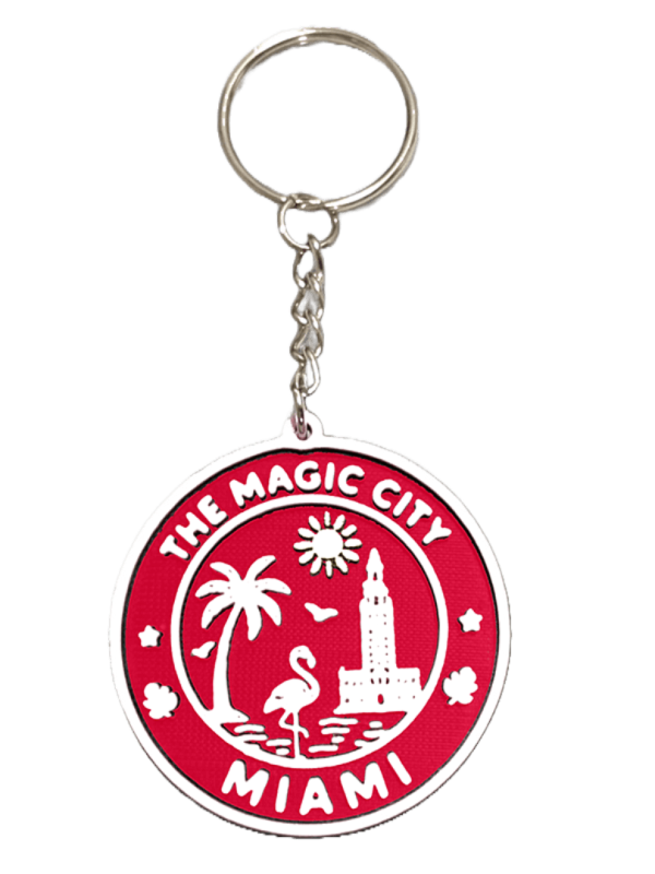 Miami Keychain – Red & White