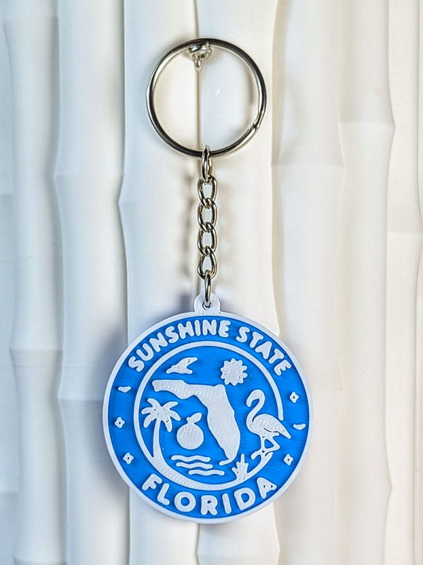 Florida Keychains – Blue & White