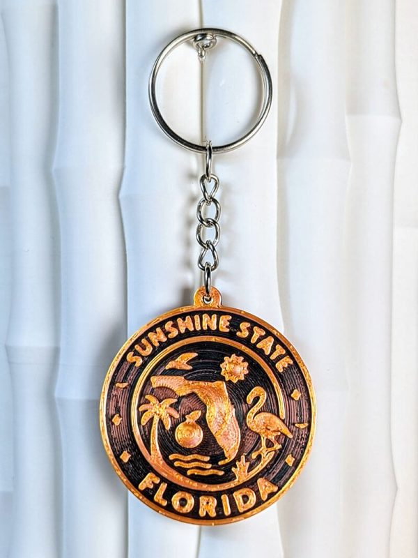 Florida Keychains – Antique Copper & Gold