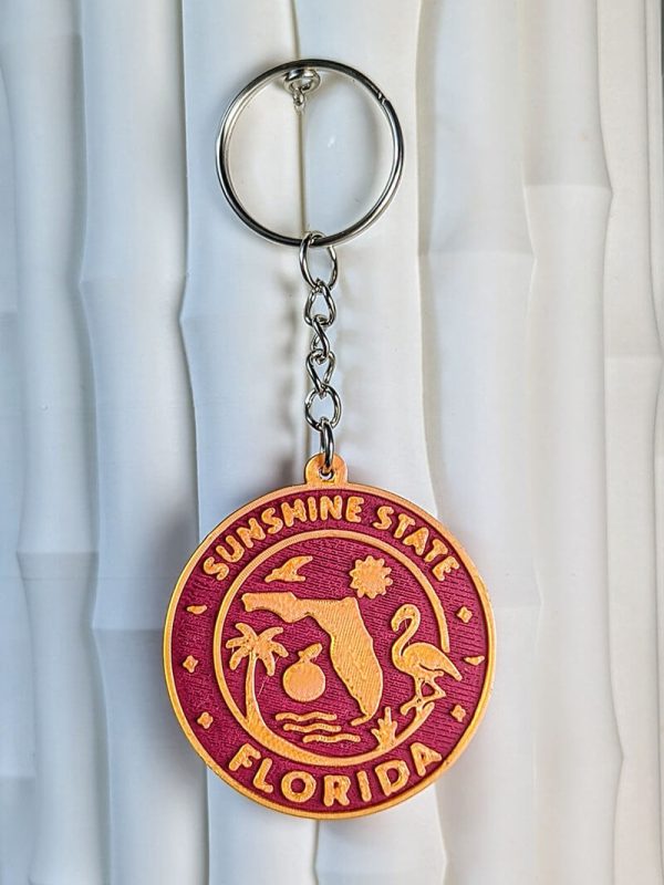 Florida Keychains – Purple & Gold