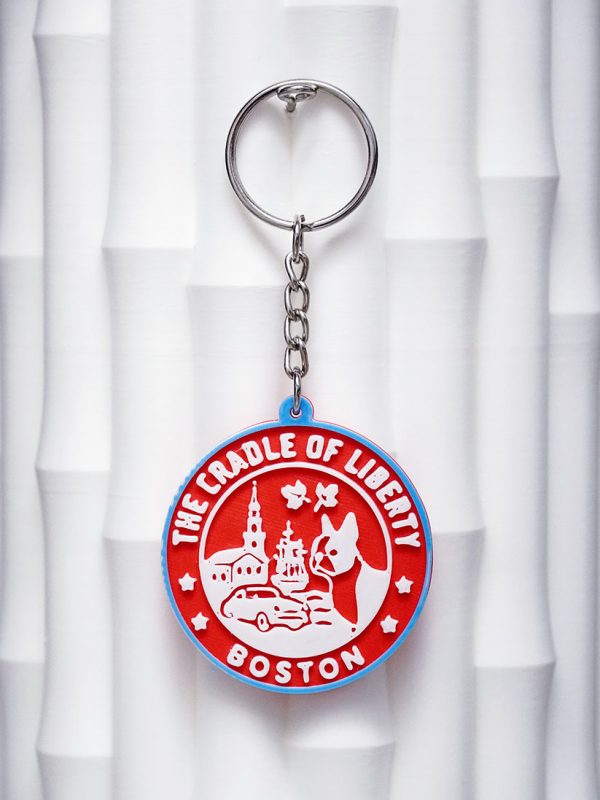 Boston Keychain – The Cradle of Liberty | Red, White & Blue