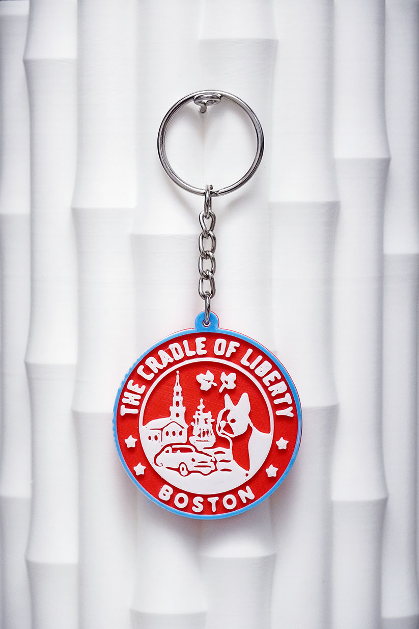 Boston Keychain – The Cradle of Liberty | Red, White & Blue