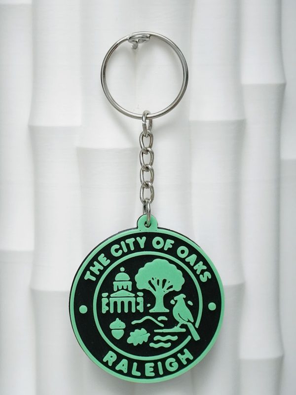 Raleigh Keychain – The City of Oaks | Black & Green
