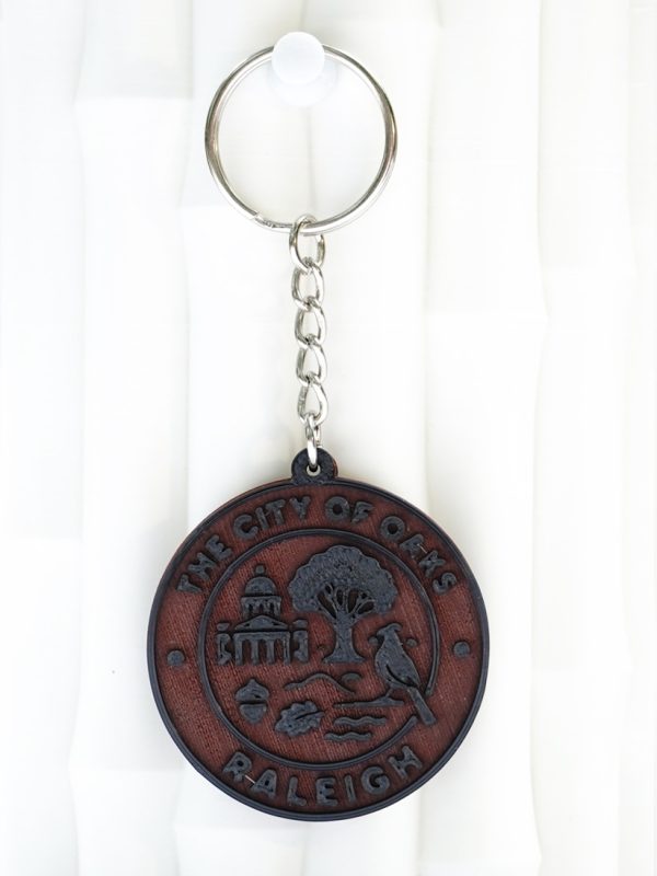 Raleigh Keychain – The City of Oaks | Brown & Black ("Heritage Edition")