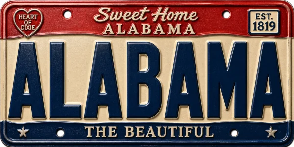 - Alabama — License Plate Replica