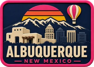 Albuquerque New - Mexico — Vibrant Layers 3D Magnet