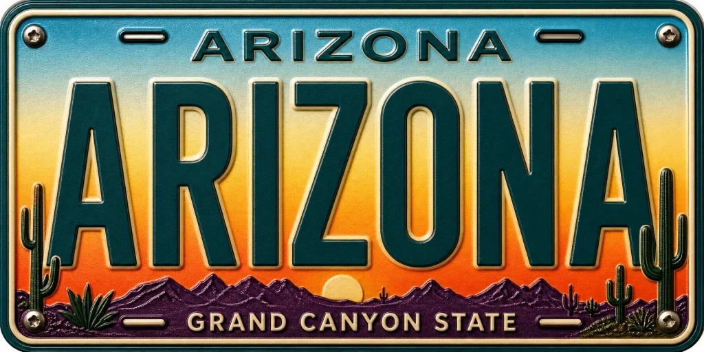 - Arizona — License Plate Replica