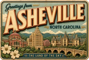 Asheville - North Carolina — Retro Travel Poster