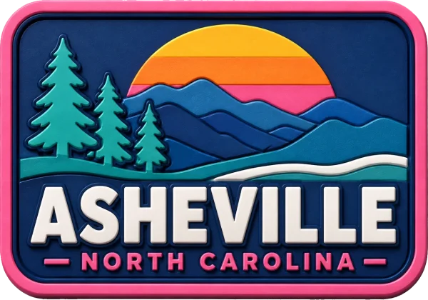 Asheville North - Carolina — Vibrant Layers 3D Magnet