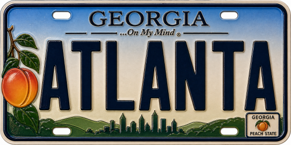 Atlanta - Georgia β License Plate Replica