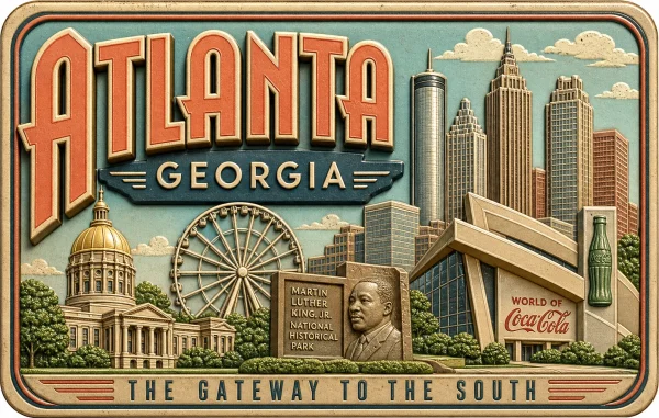 Atlanta - Georgia β Retro Travel Poster