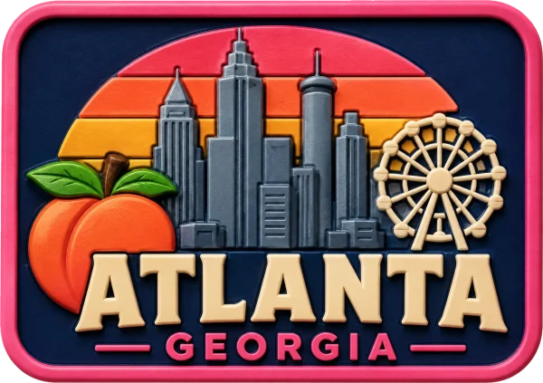 Atlanta - Georgia — Vibrant Layers 3D Magnet
