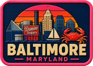 Baltimore - Maryland — Vibrant Layers 3D Magnet