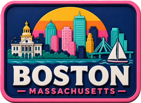 Boston - Massachusetts — Vibrant Layers 3D Magnet