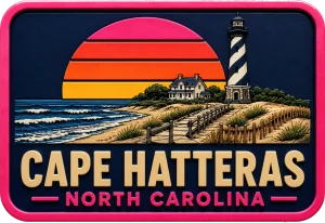 Cape Hatteras North - Carolina — Vibrant Layers 3D Magnet