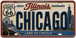 Chicago - Illinois — License Plate Replica