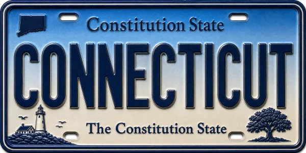 - Connecticut — License Plate Replica