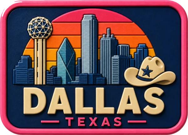 Dallas - Texas — Vibrant Layers 3D Magnet