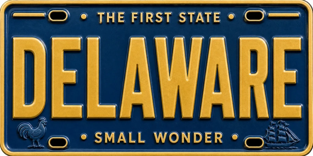 - Delaware — License Plate Replica