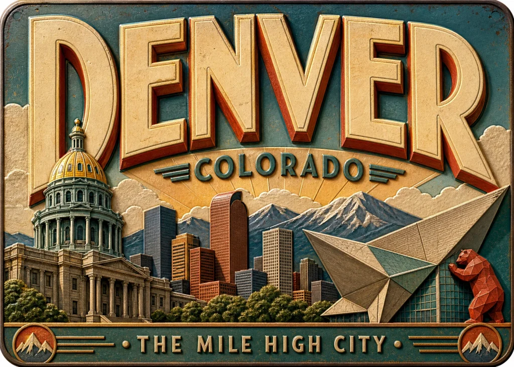 Denver - Colorado — Retro Travel Poster