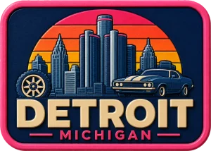 Detroit - Michigan — Vibrant Layers 3D Magnet