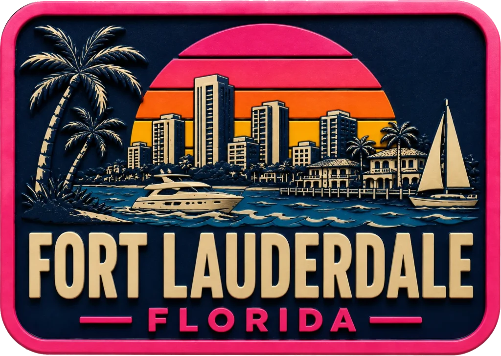 Fort Lauderdale - Florida — Vibrant Layers 3D Magnet