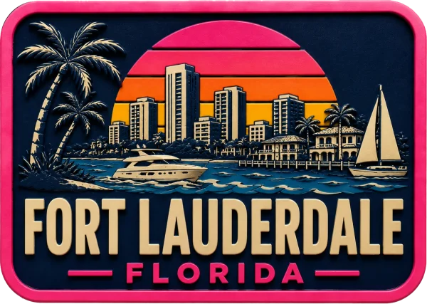 Fort Lauderdale - Florida β Vibrant Layers 3D Magnet