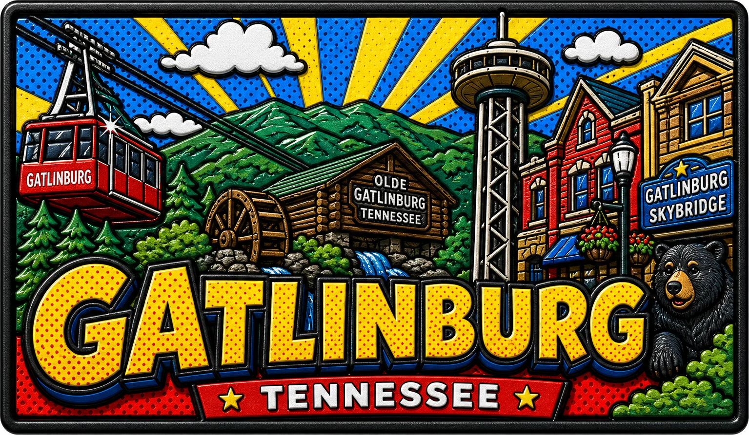 Gatlinburg - Tennessee — Pop Art Comic
