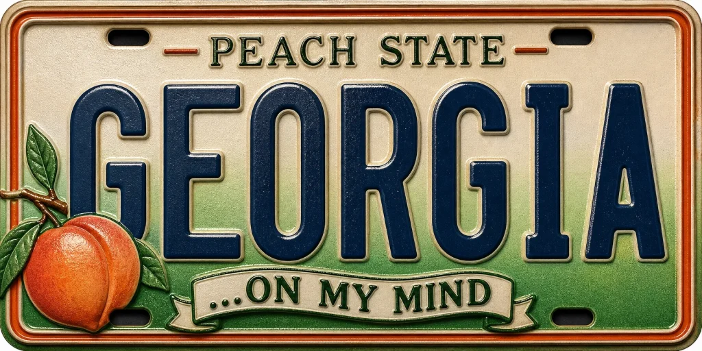 - Georgia — License Plate Replica