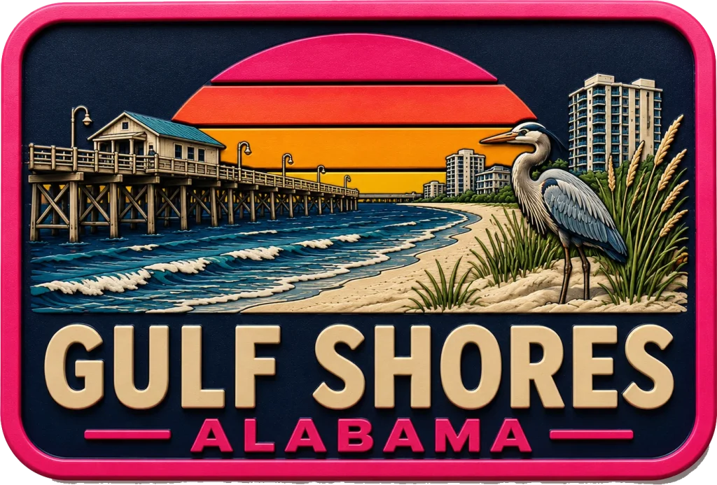 Gulf Shores - Alabama — Vibrant Layers 3D Magnet