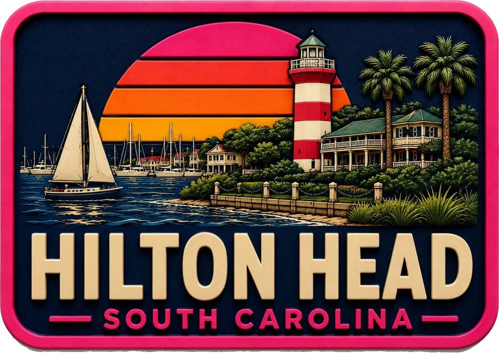 Hilton Head - South Carolina — Vibrant Layers 3D Magnet