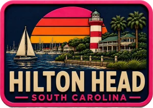 Hilton Head - South Carolina — Vibrant Layers 3D Magnet