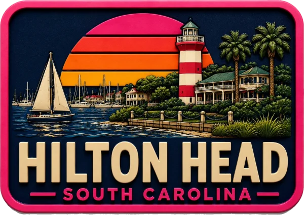 Hilton Head - South Carolina β Vibrant Layers 3D Magnet