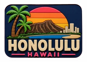 Honolulu - Hawaii — Vibrant Layers 3D Magnet