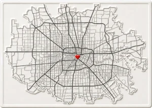 Houston - Texas — Minimalist Map Contour Magnet