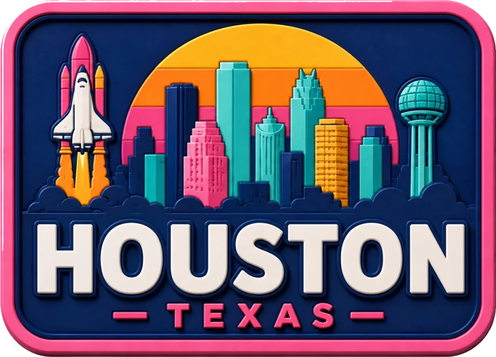 Houston - Texas — Vibrant Layers 3D Magnet