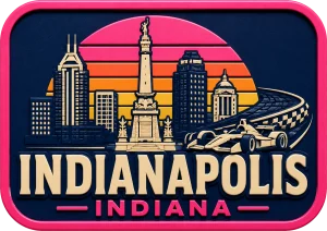 Indianapolis - Indiana — Vibrant Layers 3D Magnet