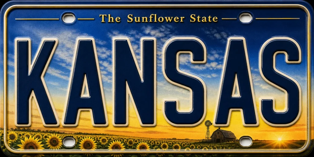 Kansas — License Plate Replica