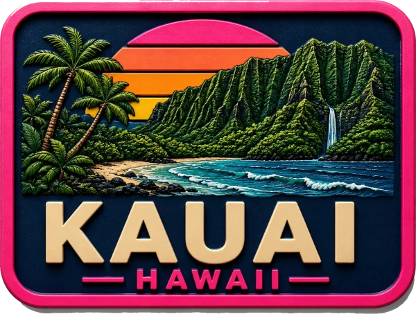 Kauai - Hawaii β Vibrant Layers 3D Magnet