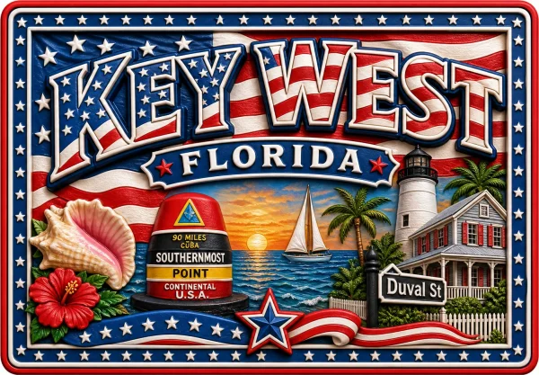 Key West - Florida β American Patriotic 3D
