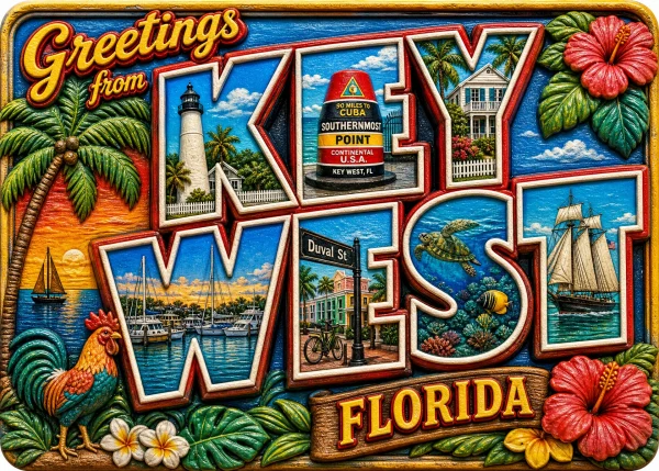 Key West - Florida β Big Letter "Greetings From"