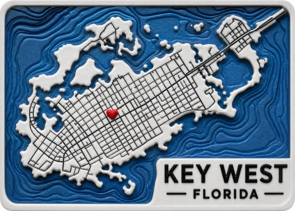 Key West - Florida β Minimalist Map Contour