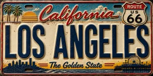 Los Angeles - California — License Plate Replica
